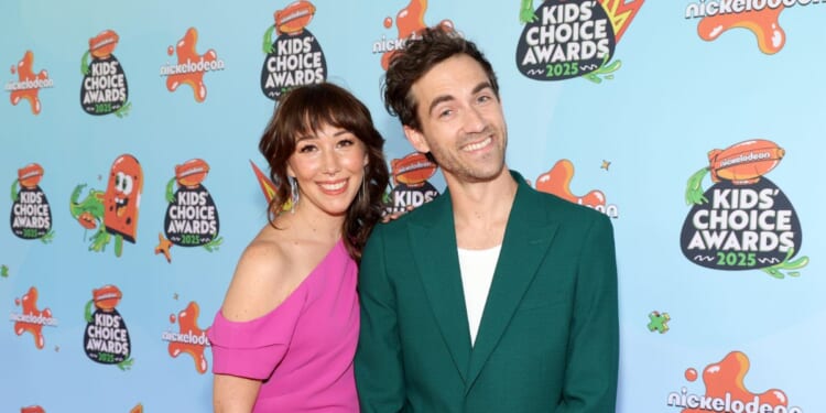 Mindy Coleman and Danny Go attend the Nickelodeon Kids' Choice Awards 2025 at Barker Hangar on June 21, 2025, in Santa Monica, California.