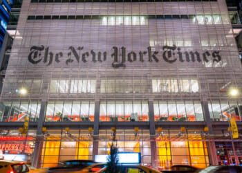 The New York Times Building, New York City, New York, America Photograph taken at night on Jan 15th 2020