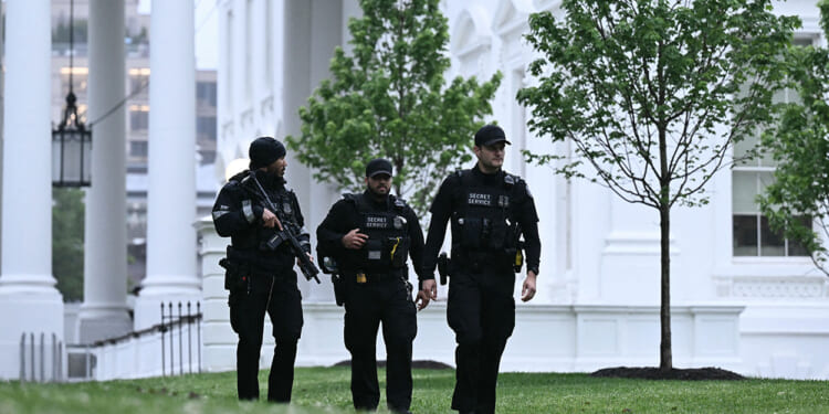 Secret Service are patrolling the White House after shots were fired.