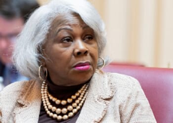 irginia Senate President pro tempore Louise Lucas, pictured in a February file photo.