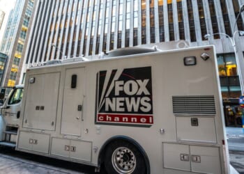 A Fox News Channel truck parked on a street in New York City on Jan. 24, 2014.