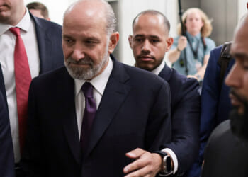 U.S. Commerce Secretary Howard Lutnick departs following an interview with the House Oversight and Government Reform Committee as part of the panel's ongoing probe of late sex offender and financier Jeffrey Epstein, on Capitol Hill in Washington, D.C., U.S., May 6, 2026. REUTERS/Jonathan Ernst