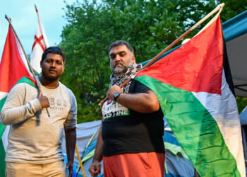 Pro-Palestinian protestors continue protesting at the pro-Palestine encampment of the University of Michigan.