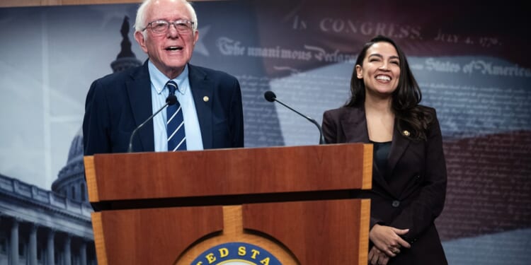 Bernie Sanders and Alexandria Ocasio-Cortez