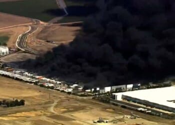 Fire at medical equipment warehouse in California prompts evacuations at nearby warehouses