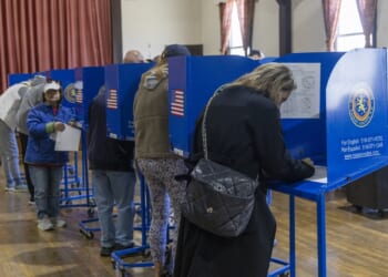 Voters cast their ballots
