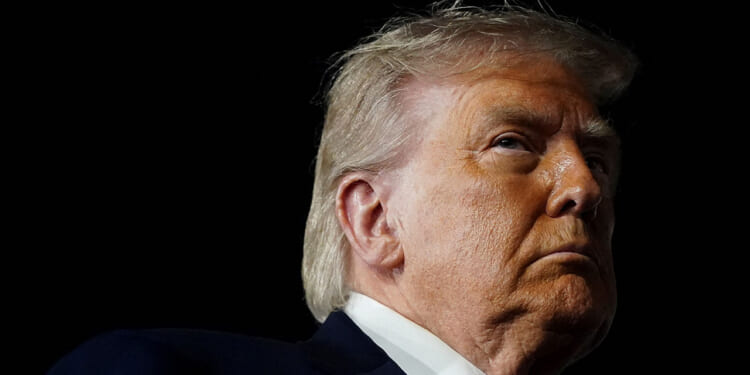 President Donald Trump looks at John F. Kennedy International Airport in New York, U.S., June 8, 2026. REUTERS/Nathan Howard