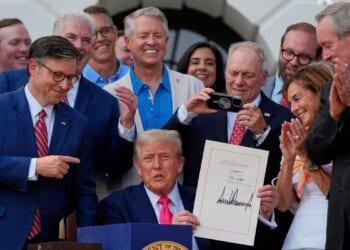 Republicans tout tax breaks, Democrats blast Medicaid cuts on bill’s anniversary