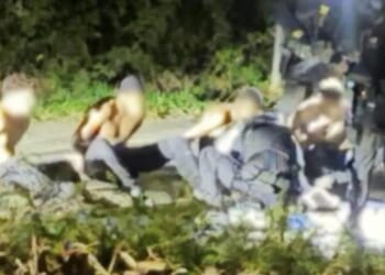 Photos of the five men suspected of plotting a terror attack on a U.S. airbase went viral on Sunday.