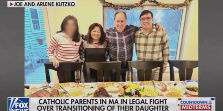 Joseph and Arline Kutzko had their minor daughter taken by the state of Massachusetts for refusing to socially transition her, according to a report from Fox News shared on Sept. 14, 2026.