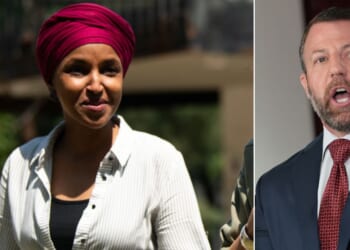 Secretary of Homeland Security Markwayne Mullin voiced some troubling accusations about Minnesota Rep. Ilhan Omar, left.