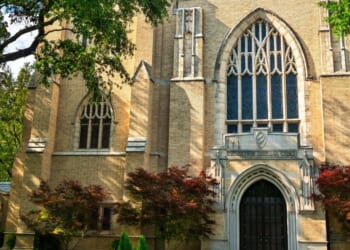 Highland Park United Methodist Church at Southern Methodist University in Dallas, Texas.