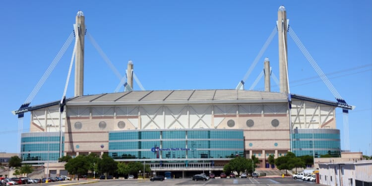 A view of the Alamodome in San Antonio, Texas.