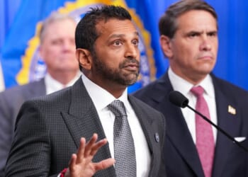 FBI Director Kash Patel speaks during a press conference announcing annual healthcare fraud takedown results at the Department of Justice in Washington, D.C., on June 23, 2026.