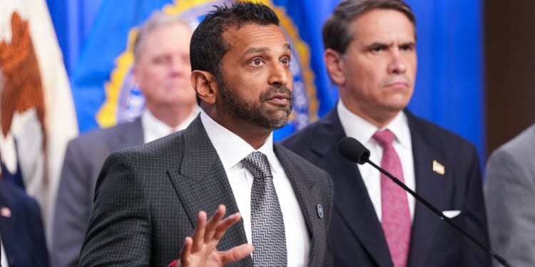 FBI Director Kash Patel speaks during a press conference announcing annual healthcare fraud takedown results at the Department of Justice in Washington, D.C., on June 23, 2026.