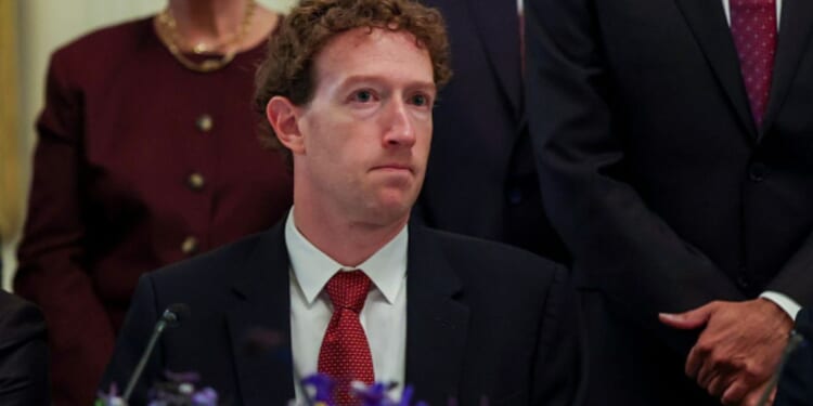 Mark Zuckerberg sits at a meeting of artificial intelligence experts at the White House on September 29, 2026 in Washington, D.C.
