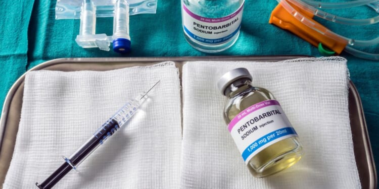 Some have speculated that the vial with the euthanasia drug pentobarbital, similar to that shown in a stock photo, was tampered with before the planned execution Wednesday.