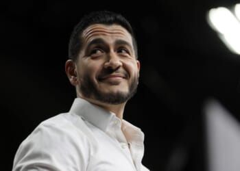 Michigan Senate candidate Abdul El-Sayed speaks to supporters at a rally where he was joined by former President Barack Obama on Oct. 24, 2026, in Detroit, Michigan.