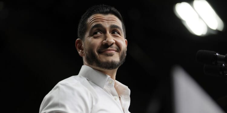 Michigan Senate candidate Abdul El-Sayed speaks to supporters at a rally where he was joined by former President Barack Obama on Oct. 24, 2026, in Detroit, Michigan.