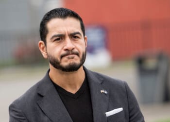 Michigan Democratic Senate candidate Abdul El-Sayed during a press conference on Sept. 22, 2026, in Detroit, Michigan.