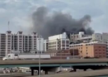 An explosion and fire rocked the Quaker Oats factor in Cedar Rapids, Iowa, on Oct. 24, 2026.
