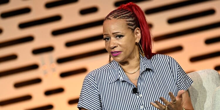 Nikole Hannah-Jones speaks onstage during "The New Power Structure: Black Politics in the Age of Resistance" panel during the 2026 National Association Of Black Journalists Convention at Atlanta Marriott Marquis on Aug. 13, 2026, in Atlanta, Georgia.