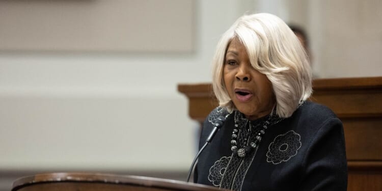 Sen. Louise Lucas speaks during the investiture ceremony of Chief Justice Cleo Powell in the chamber of the Supreme Court of Virginia, on March 2, 2026, in Richmond, Virginia.