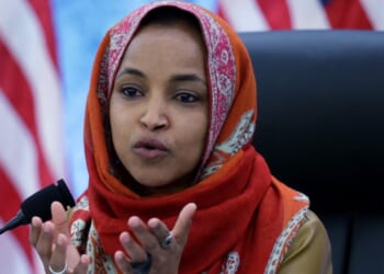 Rep. Ilhan Omar speaks during a hearing at the U.S. Capitol on Feb. 12, 2026 in Washington, D.C.
