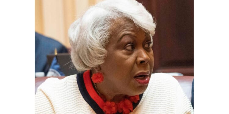 Virginia state Sen. L. Louise Lucas, a Democrat from Portsmouth, is seen in a 2024 photo on the Senate floor at the Virginia State Capitol in Richmond.