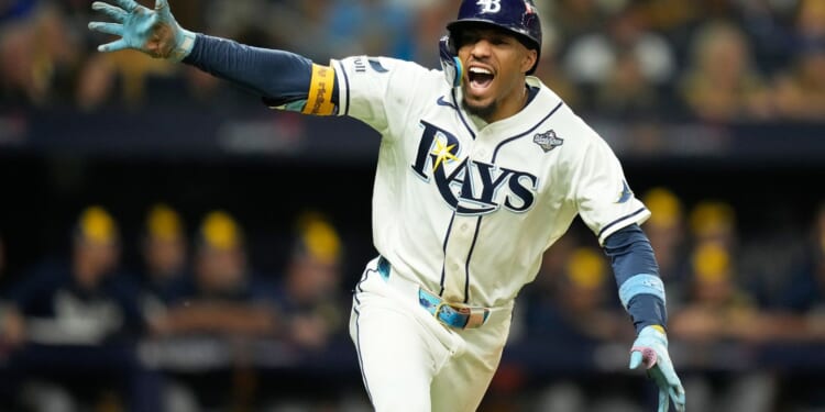 Tampa Bay Rays rally in 12th inning of Game 4 to beat Milwaukee Brewers and prevent World Series swe