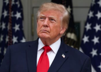 President Trump stands in the Rose Garden at the White House in Washington, D.C. on October 15, 2026.