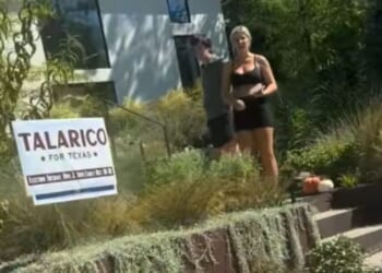 A black influencer got in an argument with Talarico supporters over parking in front of their $1.5 million home.