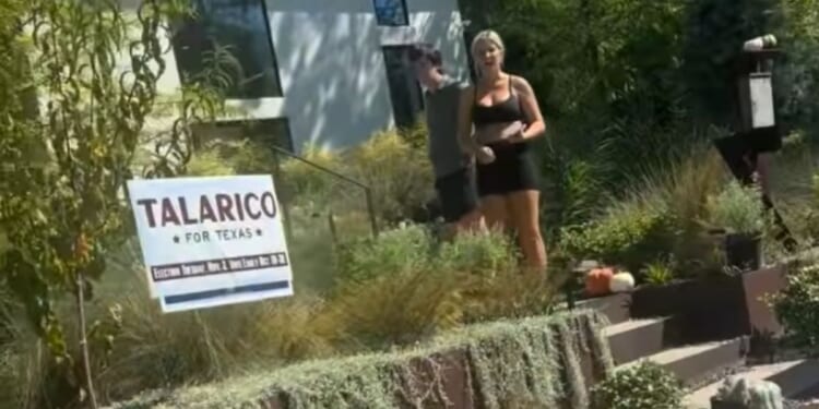 A black influencer got in an argument with Talarico supporters over parking in front of their $1.5 million home.